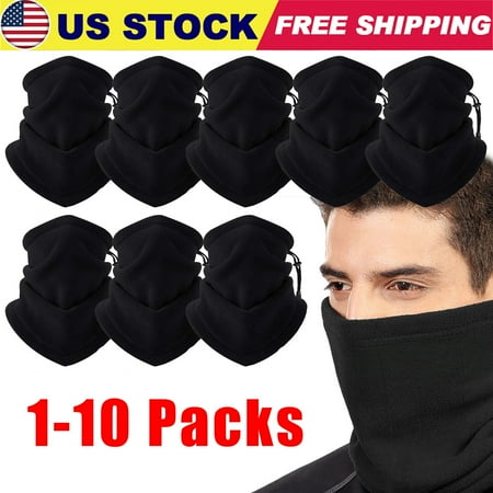 1-10 Pcs Winter Balaclava Fleece Face Mask Warmer Gaiter Windproof Warmer Scarf