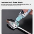 thumbnail image 2 of Watermelon Spoon, Reusable Durable Stainless Steel Cute Shovel Spoon Small Portable for Home 4 Pointed Shovel, 2 of 5