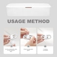 thumbnail image 4 of HEALEEP Cord Management Box Charging Cord Organizer White for General Users 1Set, 4 of 8