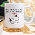 thumbnail image 3 of YouNique Designs Two Year Anniversary Mug, 11 Ounces, 2 Yr Anniversary Coffee Mug for Girlfriends, 2nd Anniversary Cup for Wife, 2 Year Dating Mug for Her (Black Handle), 3 of 5