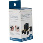 Protege 6-Piece Travel Electrical Power AC Plug Adapter and Converter Set