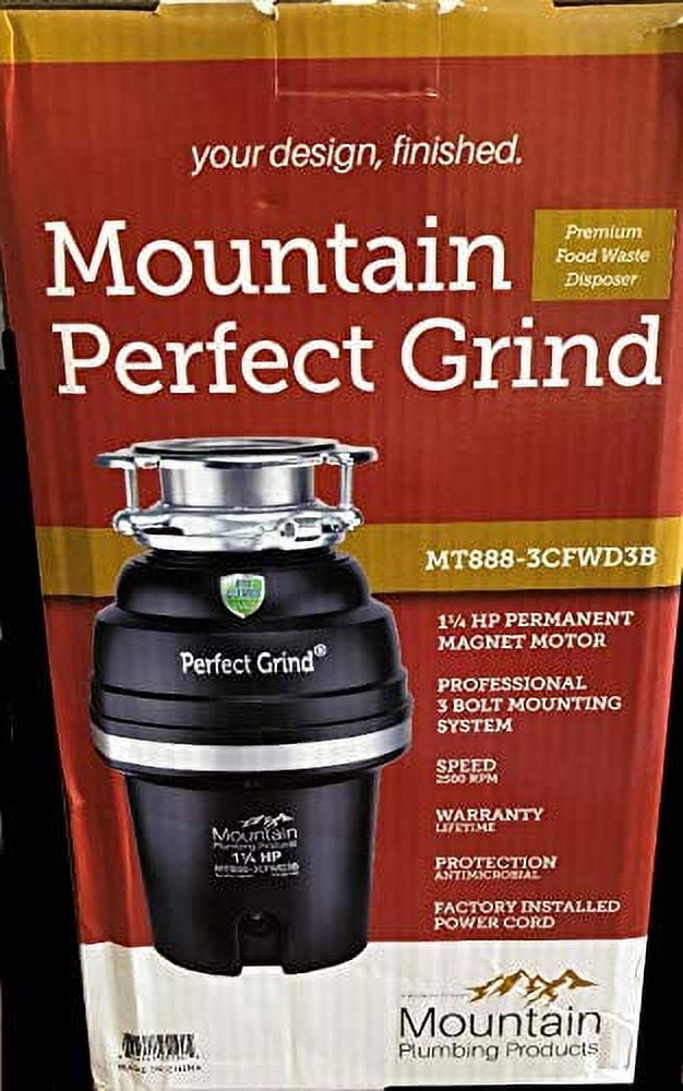 Mountain Plumbing MT888-3CFWD3B Perfect Grind Waste Disposer - Continuous Feed 1 1/4 HP