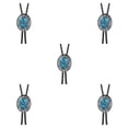 thumbnail image 3 of Qarigey Bolo Tie para hombre Corbatas hechas a mano Colgante Collar Corbatas Decoraciones para el día de San Valentín Adornos Regalo de turquesa oscuro 5piezas, 3 of 6