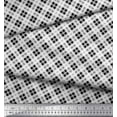 thumbnail image 3 of Soimoi Moss Georgette Fabric Diagonal Check Print Sewing Fabric Yard 42 Inch Wide, 3 of 3
