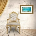 thumbnail image 3 of Pangea Images 32x18 Gold Ornate Wood Framed with Double Matting Museum Art Print Titled - Fish and sharks in Bora Bora lagoon, 3 of 4