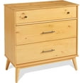 thumbnail image 3 of Mid Century Three Drawer Dresser - Scandinavian Oak Finish, 3 of 6