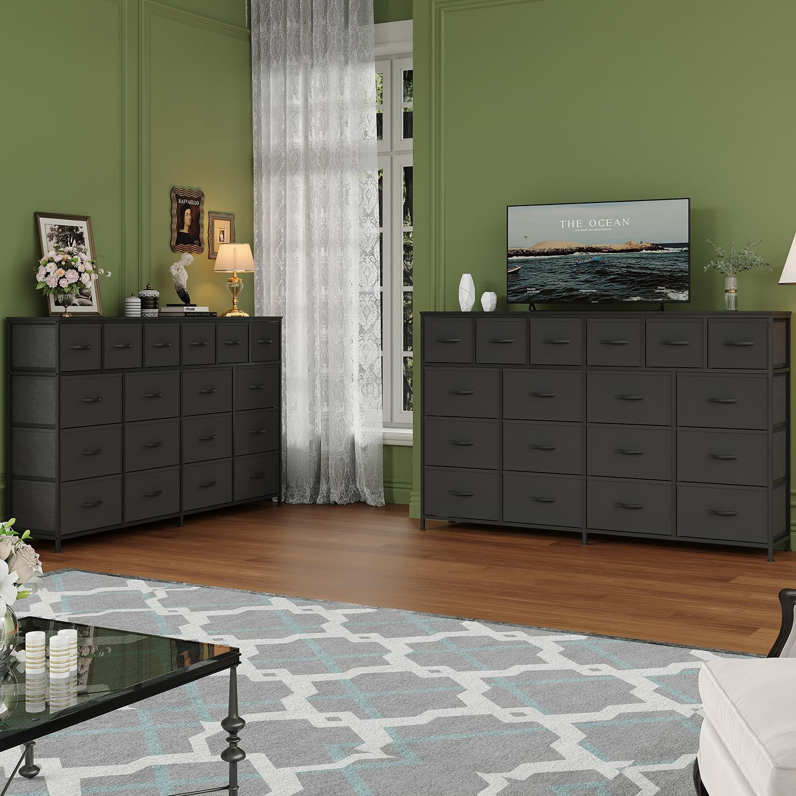 Babevy 18 Drawer Fabric Dresser Storage Chest for Bedroom, Closet, Entryway, Storage Furniture for Adults