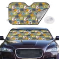 thumbnail image 2 of Daiia Hawaiian Style Windshield Sun Shade for Car SUV Truck (Medium ), Car Sun Shade Windshield, Car Shades for Front Windows, Sunshade for Car Windshield, 2 of 7