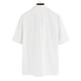thumbnail image 3 of T-shirt Décontracté d'Été pour Homme en Coton et Lin, Hauts Unis M-3TG, 3 of 5