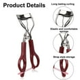 thumbnail image 3 of Eyelashes Curler, Durable Stainless steel Body with Comfort Grip - Rose red, 3 of 5
