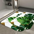thumbnail image 2 of 1pc Monstera Leaves Pattern Absorbent Non-Slip Bathroom Thickened Flannel Rug Decor,Soft,Quick Drying,Suitable For Indoor/outdoor Use,Bathrooms,Bedrooms,Kitchens,Terrace,Laundry Rooms,16"x24", 2 of 9