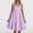 Purple, variant on Yghzkop Womens Summer Solid Color Adjustable Lace Up Side Tiered Ruffle Hem Double Layer Camisole Dress Cute Sleeveless Sundress