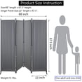 thumbnail image 4 of Room Dividers Folding Privacy Screens 4 Panel Partition Temporary Wall Divider Freestanding Separator for Office, Hospital, School, 4 of 6