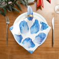 thumbnail image 2 of Napkin Satin Napkin 20*20Inchx6 Kitchen Towel Dinner Plate Towel Decorative Towel Napkin Tea Towel Suitable For Kitchen Table Blue Rose Petals, 2 of 8