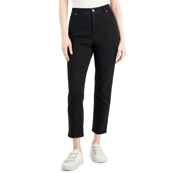 Style & Co Petite Slim Leg Ankle Jeans Washed Black 10P