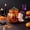 Ghost Pumpkin Candy Can, variant on Hovilon Halloween Portable Pumpkin Bucket - Candy Jar with Handle for Trick or Treat & Party Decor, Cute Funny Face Design