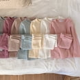 thumbnail image 6 of Girls' Set Baby Warm And Winter Solid Color Home Clothes Underwear Set Boys' And Girls' 1T 2T 3T 4T 5T 6T 7T Gift Set 5-6 Years, 6 of 7
