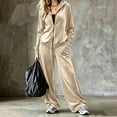 thumbnail image 4 of Karymi Matching Sets Women Clothing Cotton Linen Blend Two Piece Outfit Set, Notch Neck Roll Tab Sleeve Blouse, Elastic Waist Wide Leg Pants, 4 of 6