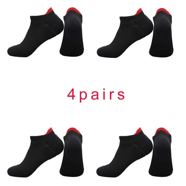 Calcetines cortos de algodón para hombre y mujer, medias tobilleras de corte bajo, transpirables, informales, suaves, 4 pares en unisex