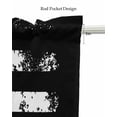 thumbnail image 5 of Independence Day Linen Curtain Valance for Bedroom/Bathroom/Kitchen/Office/Living/Dining Room Window,Black Stripes Star Eagle Graffiti Art Rod Pocket Topper Decorative Cafe Drapes Panel 54"x18", 5 of 6