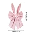 thumbnail image 3 of 16 Inch Easter Bunny Ears Bows for Wreaths, Colorful Spring Decorative Wreath Bow for Holiday Tree Topper Decor, Easter Basket DIY Crafts Wall Window Indoor Home Party Supplies (Pink), 3 of 8