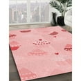 thumbnail image 3 of Ahgly Company Machine Washable Indoor Rectangle Transitional Pink Area Rugs, 5' x 7', 3 of 7