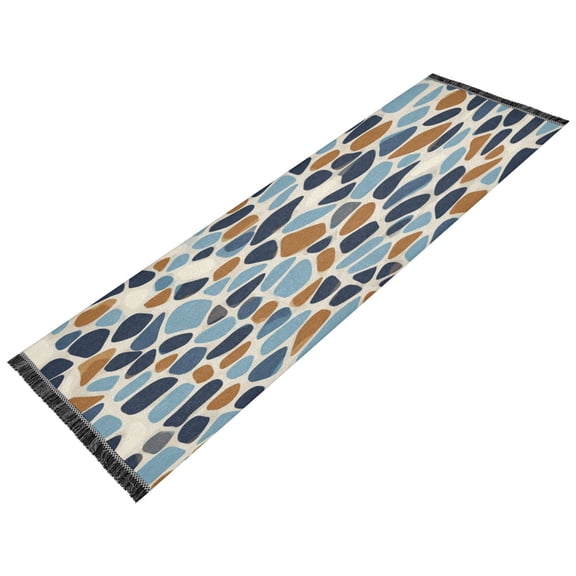 Vintage Modern Runner Rug,Non Slip Machine Washable 72"x23.5" Polyester Material Pet-Friendly Durable,Applicable to Entryway Rug Living Room Rug Organic Shapes