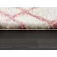 thumbnail image 6 of LBaiet 4' x 6' Navy Blue and White Geometric Diamond Rectangular Shag Area Throw Rug, 6 of 7
