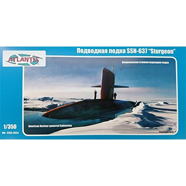 USS Sturgeon Submarine 1-350, Plastic Model Kit By Atlantis Toy 