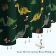 thumbnail image 6 of Dark Green Dinosaurs Christmas Pattern Shower Curtain 72"x84" ,Bathroom Decorative Shower Curtains Set with 12 Hooks,Modern Waterproof Washable Shower Curtain, 6 of 6