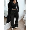 thumbnail image 5 of Women 2 Piece Matching Lounge Sets Clothing Comfiest Wide Leg Pants Y2K Sweatsuits Fall Outfit, 5 of 10