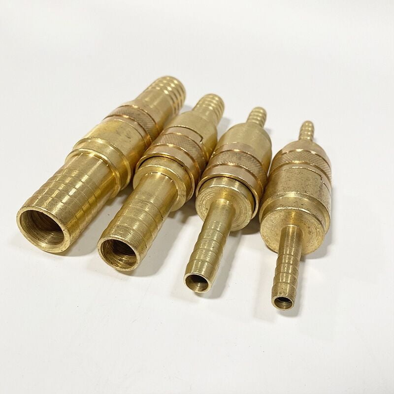 Air Hose Couplings Lock Type Cast Brass Hose End 9mm 2SET