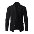 thumbnail image 4 of PEZHADA Man Fashion Long Sleeve Wool Sweater Wool Sweater Button Pocket Knit Tops, 4 of 7