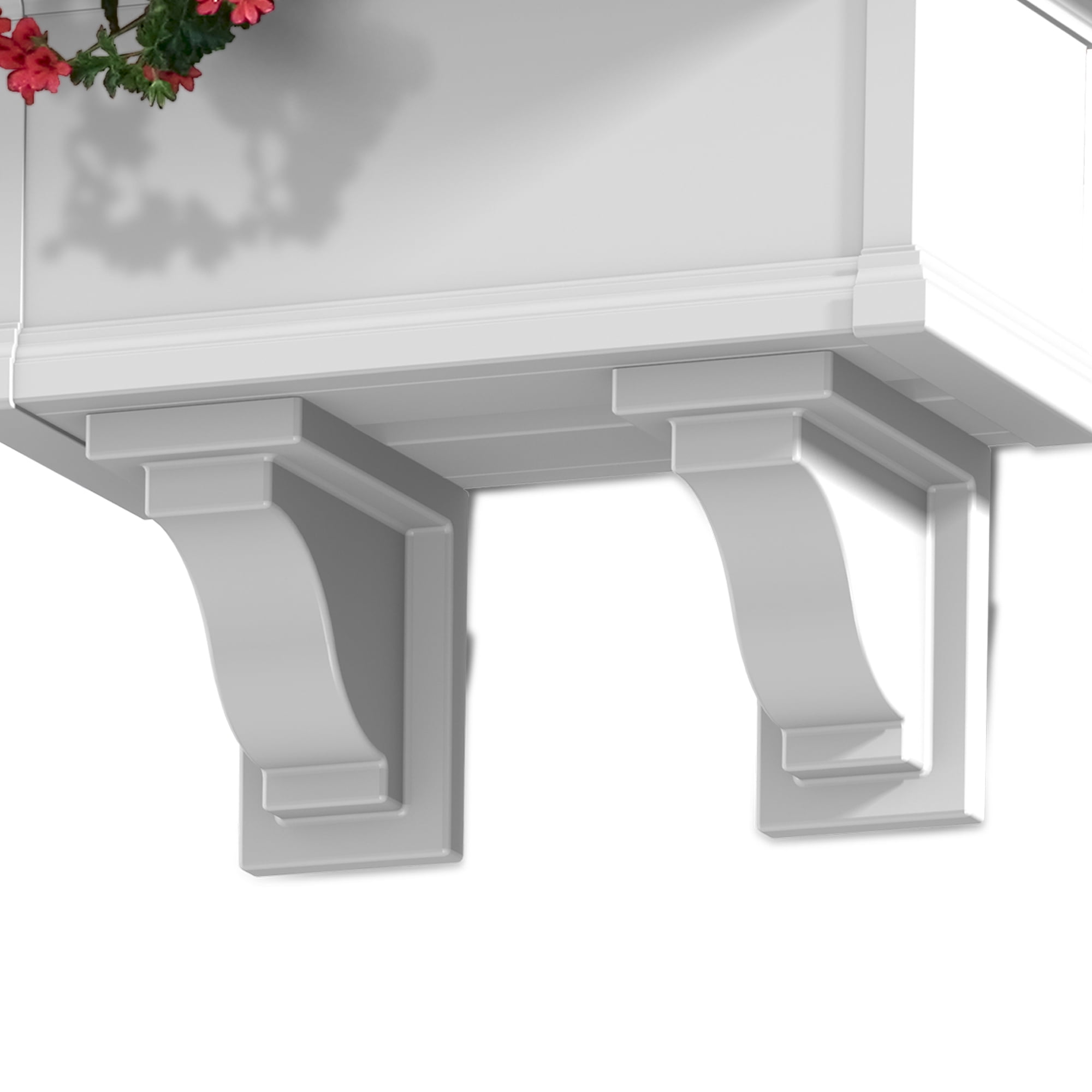 Mayne Yorkshire Decorative Window Box Brackets - Set of 2 - White