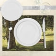 thumbnail image 3 of Ambesonne Nature Place Mats Set of 4, Wooden Bench at Park, Standard Size, Green Brown, 3 of 6