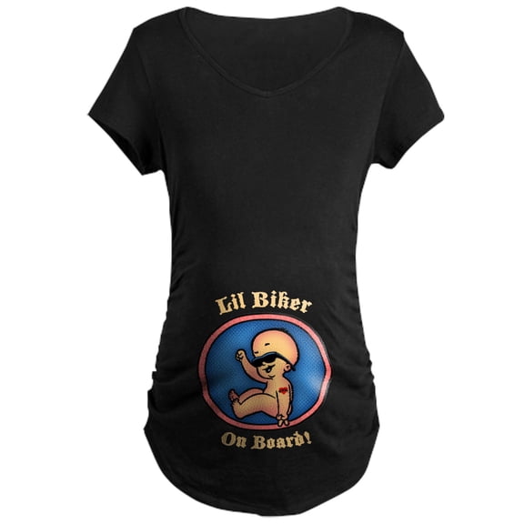 CafePress - Lil Biker Maternity Dark T Shirt - Maternity Dark T-Shirt