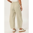 thumbnail image 4 of DARING DIVA Women's Baggy Wide Leg Pants Palazzo Harem Trousers X-Large Khaki, 4 of 6
