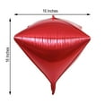 thumbnail image 3 of Efavormart 3 Pack 16" Red 4D Aluminum Foil Self-Sealing Wholesale Diamond Shape Mylar Balloons, 3 of 9