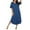 Navy, variant on Ekouaer Long Nightgown, Womens V Neck Loungewear Oversized Sleepwear Loose Sleep Dress