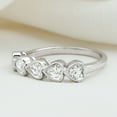 thumbnail image 4 of Rosec Jewels Lab Diamond Heart Promise Ring - Bezel Set Diamond 5 Stone Ring - Ready to Gift for Valentines Day, 925 Sterling Silver, US 6.50, 4 of 8