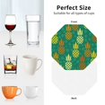 thumbnail image 6 of Zufioo Pineapples1 Print Leather Coaster Set, Decorative PVC Coasters 4-pack - Scald and Stain-resistant, Suitable for Home, Cafes, Restaurants-Octagon, 6 of 6