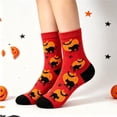 thumbnail image 5 of Women's Halloween Socks, Print Crew Socks, Breathable Soft Halloween Socks, Funny Spooky Novelty Socks, Halloween Gift for Women | TruHer, Free Size, 5 of 6