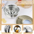 thumbnail image 2 of Walchoice Mixing Bowls Set of 7, Stainless Steel Prep Bowls with Airtight Clear Lids, Metal Nesting Salad Bowls for Cooking Serving Storing, Dishwasher Safe, 4.6/ 3.5/ 2.6/ 2/ 1.5/ 1/ 0.7 QT - Khaki, 2 of 7