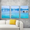 thumbnail image 2 of IDEA4WALL 3 Piece Framed Canvas Wall Art for Living Room, Bedroom Lake Tahoe Canvas Prints for Modern Home Decoration Ready to Hang, 2 of 4