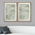 thumbnail image 3 of IDEA4WALL Framed Canvas Print Wall Art Set reen White Tropical Island Palm Leaves Wall Decor Bohemian Nature Botanical Illustration Artwork for Living Room, Bedroom, Office - Natural 24"x36"x2, 3 of 5