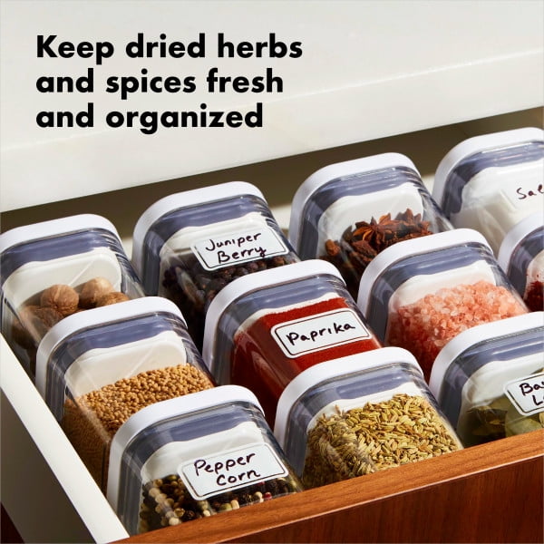 OXO Airtight Food Storage Jar Set with BPA-Free Plastic, 4-Piece
