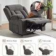 thumbnail image 2 of Bingirl Manual Rocker Recliner Chair with Optional Heating and Vibration Features, Body Support Design, Side Pockets and Cup Holders for Living Room Seating, 2 of 6
