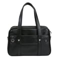 thumbnail image 1 of QualitChoice Large Capacity PU Leather Tote Bag For Work And Travel Handbag Is For Daily With Large Capacity black medium size, 1 of 6
