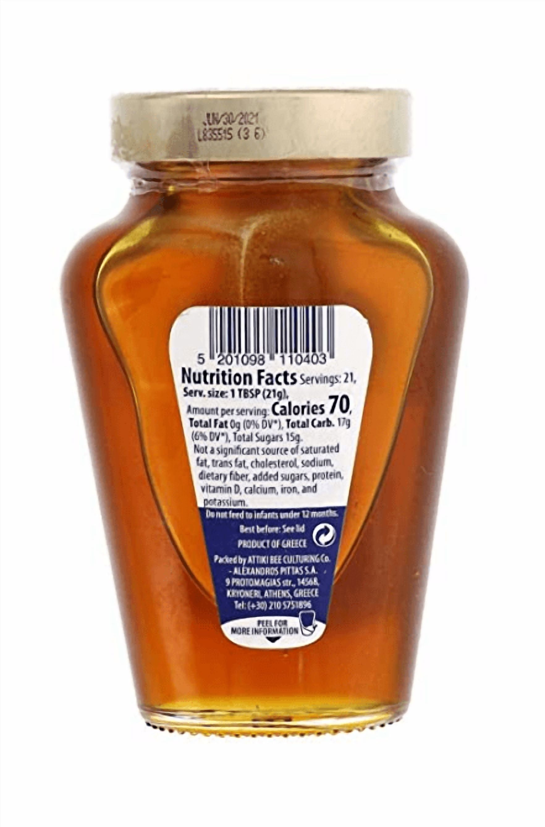 Attiki Pure Greek Honey with Wild Flora and Thyme - 16 oz Jar