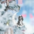 thumbnail image 3 of VerPetridure Iron Art Sit On The Moon Lovely Dog Moon Ornament For Dog Lovers Christmas Tree Pendent 2PC, 3 of 4